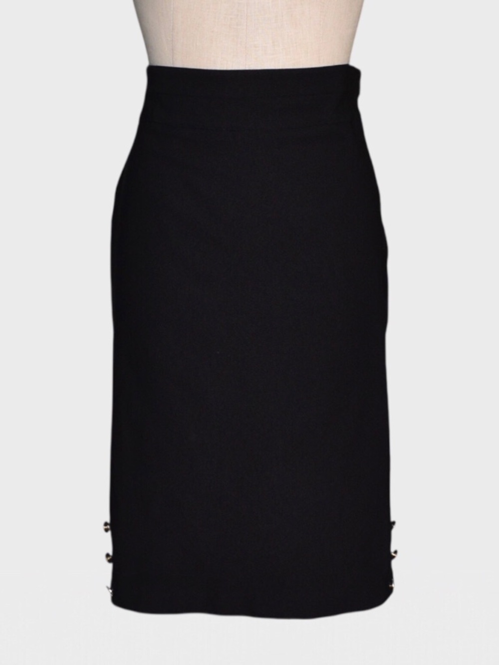 Alex & Olivia Side Button Detail‎ Stretch Pencil Skirt